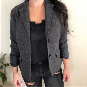 Tommy Hilfiger Gray Blazer w/ Purple Lining